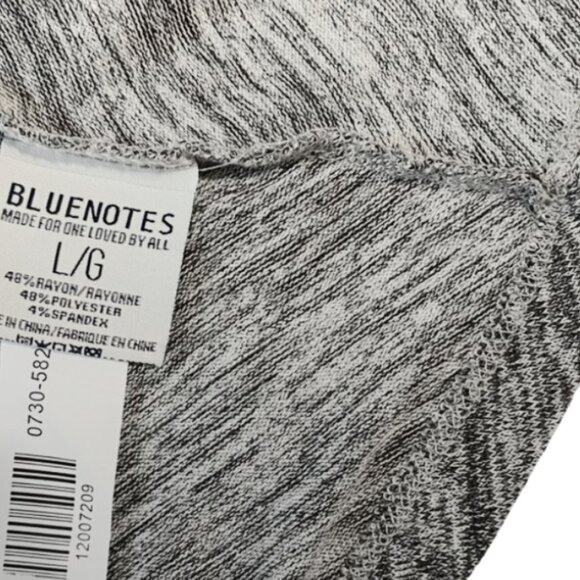 Bluenotes Women's Grey Mix Cozy Long Sleeve Casual Dress Size Large - Picture 6 of 7